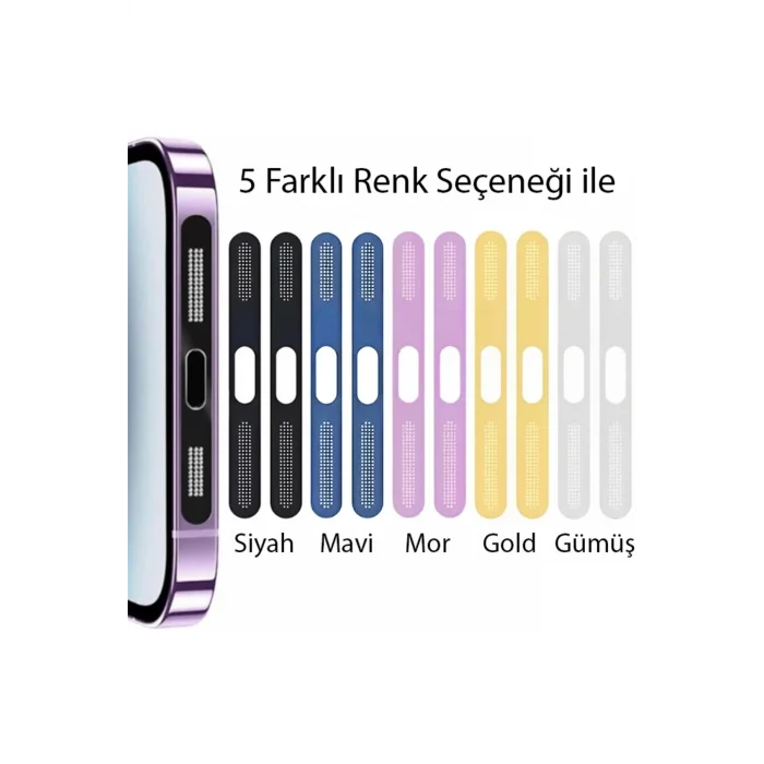 Ally iPhone 15 Pro İçin Anti-Dust Toz Ve Kir Önleyici Sticker 2 Adet Set-(5775) - EMTHBA5496-578