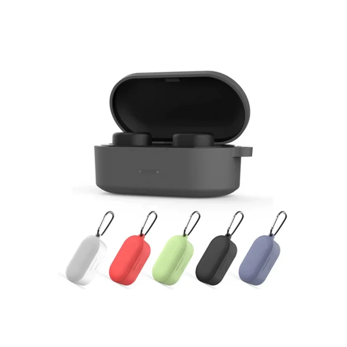 QCY T1S/T2C Bluetooth Kulaklık İçin Silikon Koruma Kılıf+ Anahtarlık-(5775) - EMTHBA2120-1223