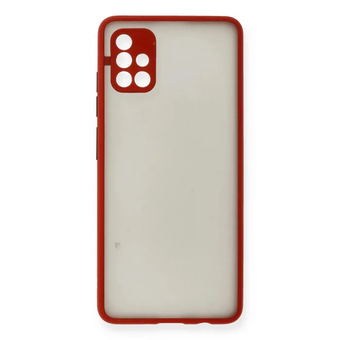 Samsung Galaxy A51 Kılıf Montreal Silikon Kapak - Kırmızı-(5796) - EMTHBA1960-7617