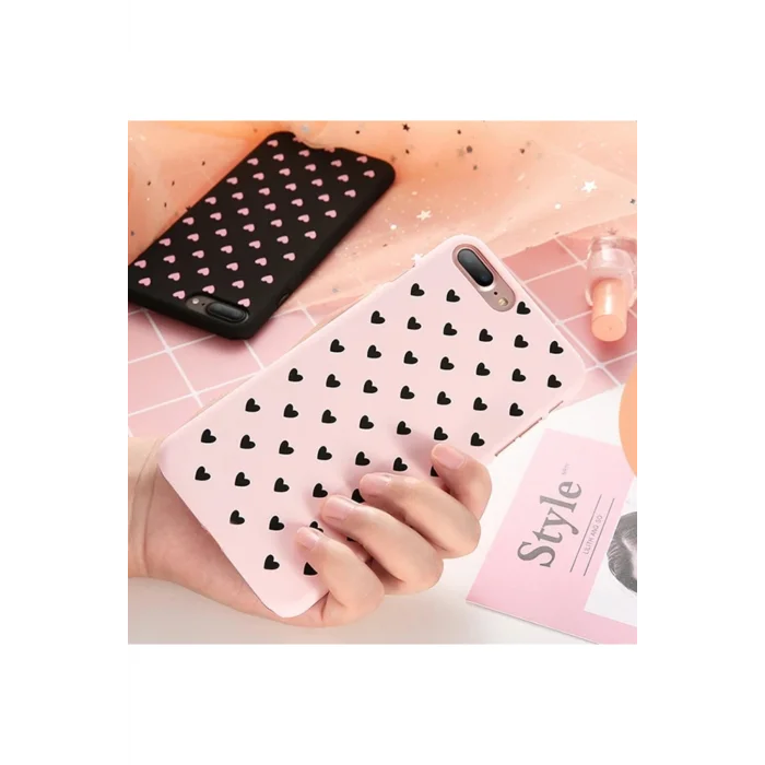 iPhone SE3-SE2 İPhone 8-7 Kılıf Çoklu Kalp Premium Pc Kılıf-(5775)