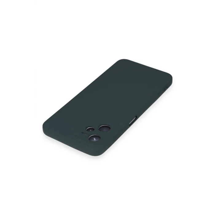 Realme C35 Kılıf Nano içi Kadife Silikon - Koyu Yeşil-(5796) - EMTHBA4925-7713