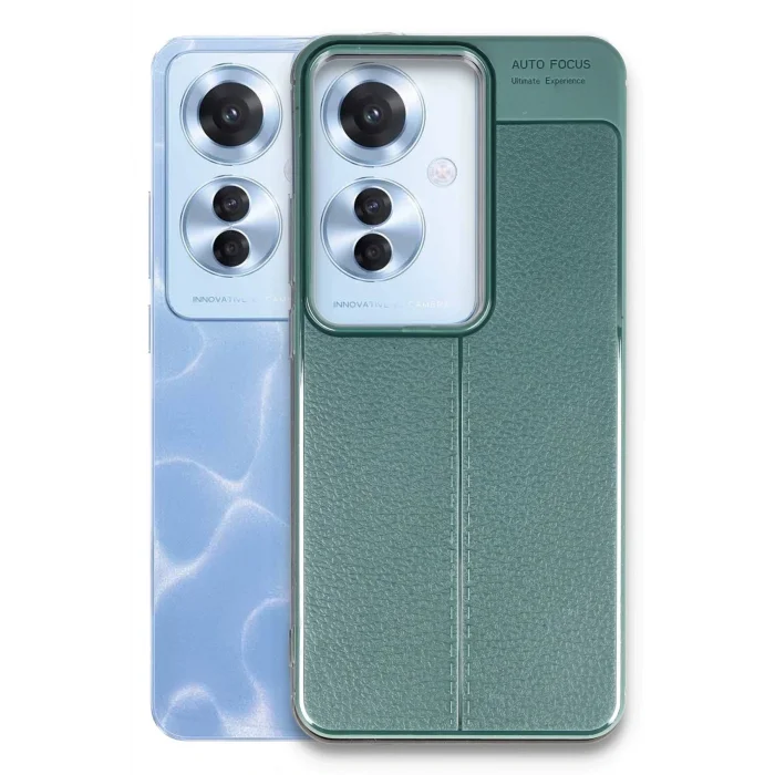 Oppo Reno 11F Kılıf Auto Focus Kapak - Koyu Yeşil-(5796) - EMTHBA6230-2382