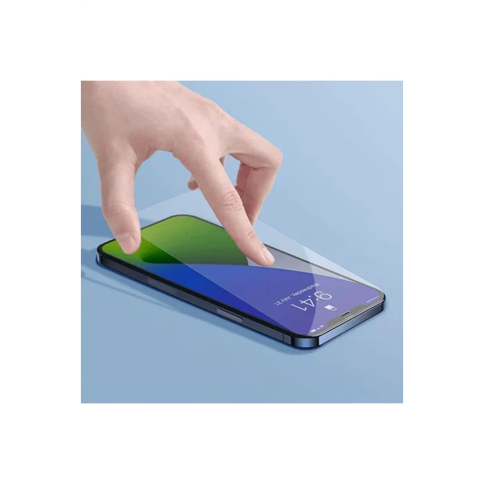 İPhone 12 Pro Max uyumlu 6.7 0.3mm Ful Tempered Cam Ekran Koruyucu 2 Adet Set-(5775)