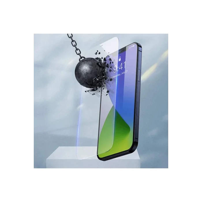 İPhone 12 Pro Max uyumlu 6.7 0.3mm Ful Tempered Cam Ekran Koruyucu 2 Adet Set-(5775)