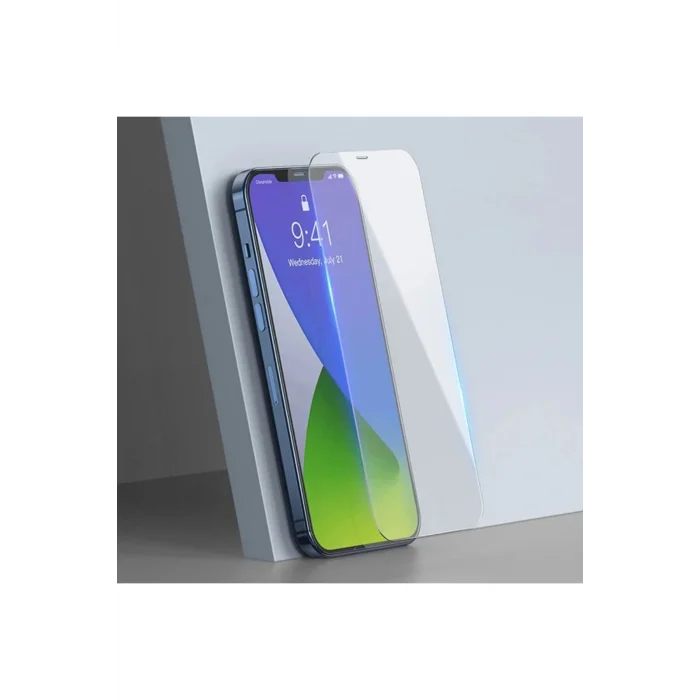 İPhone 12 Pro Max uyumlu 6.7 0.3mm Ful Tempered Cam Ekran Koruyucu 2 Adet Set-(5775)