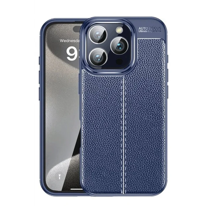 iPhone 16 Pro Max Kılıf Auto Focus Kapak - Lacivert-(5796) - EMTHBA3025-8943