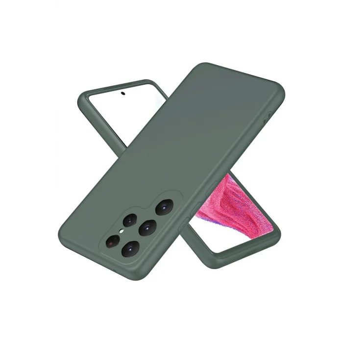 Samsung Galaxy S25 Ultra Kılıf First Silikon - Koyu Yeşil-(5796) - EMTHBA3289-3529