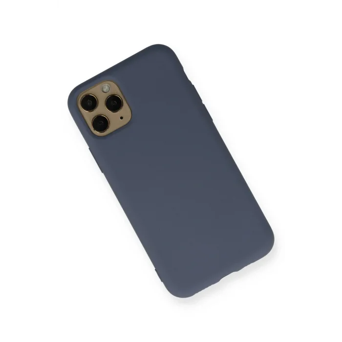 iPhone 11 Pro Kılıf Nano içi Kadife Silikon - Gri-(5796) - EMTHBA6662-6684