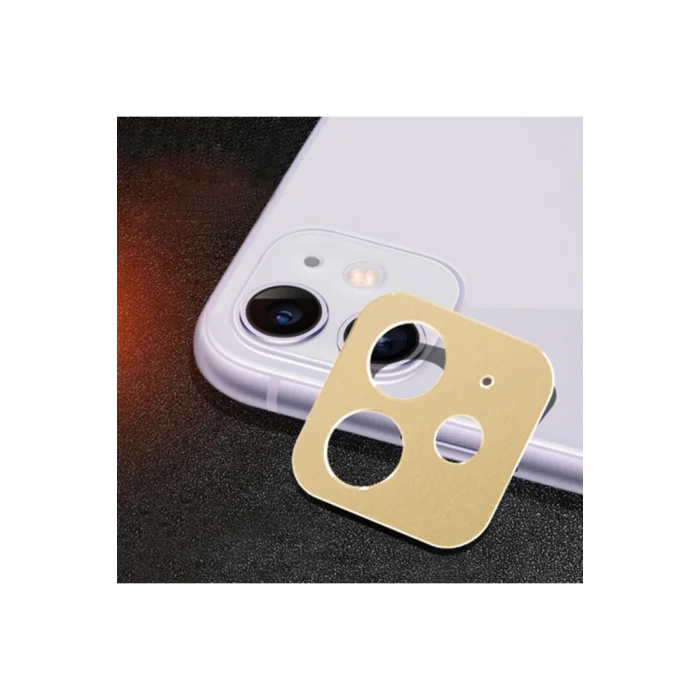 iPhone 11 6.1 3D Metal Kamera Koruyucu Metal Lens-(5775) - EMTHBA9438-4543