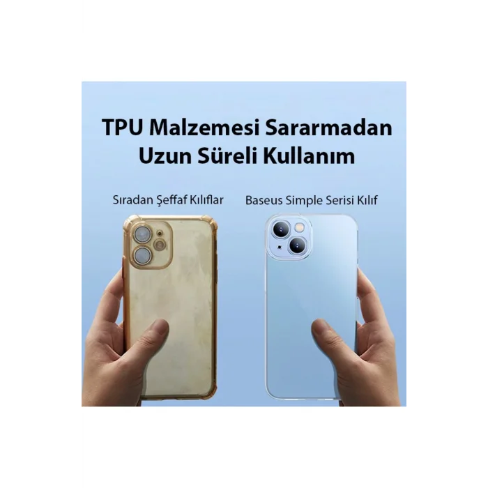 Simple Case iPhone 14 Plus 6.7 Kamera Korumalı İnce Silikon Şeffaf Kılıf-(5775) - najmaddin980