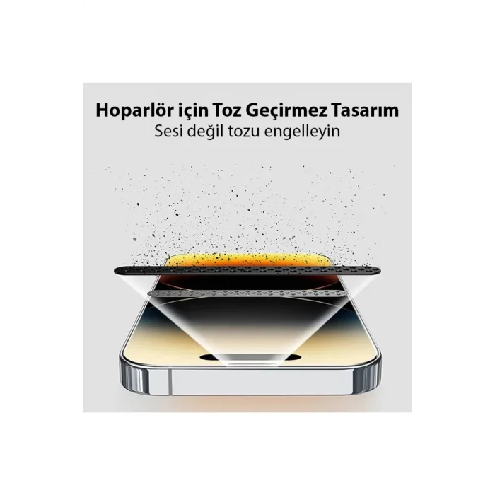 Corning iPhone 15 Full Koruma Eye-Protection Tempered Cam Ekran Koruyucu-(5775) - Bs7032-4680