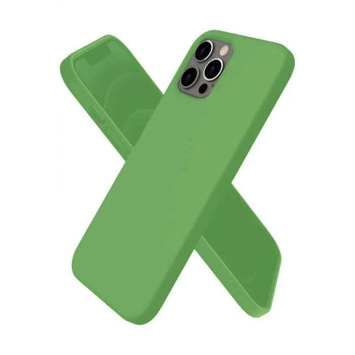 iPhone 12 Pro Max Kılıf First Silikon - Yeşil-(5796) - EMTHBA6367-7232