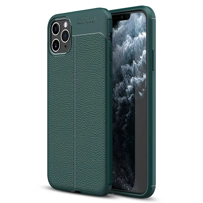 iPhone 11 Pro Max Kılıf Auto Focus Kapak - Yeşil-(5796) - EMTHBA7059-3031