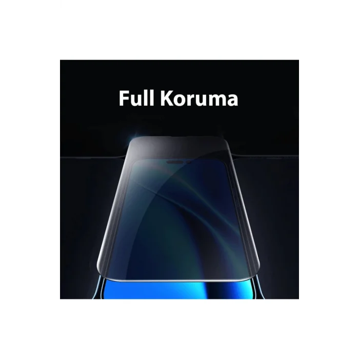 Schott iPhone 15 Pro Max Privacy Hayalet Full Koruma Tempered Cam Ekran Koruyucu-(57 - EMTHBA6992-6