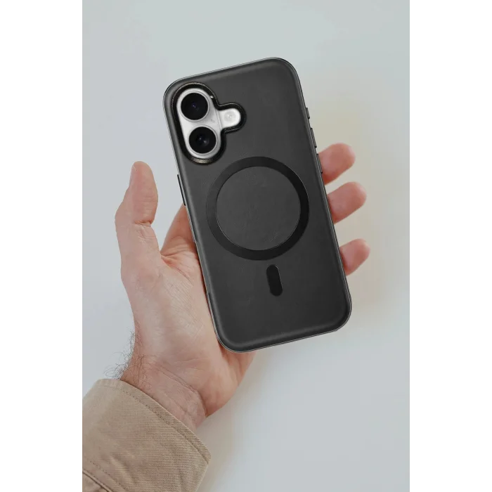 iPhone 16 Puskas Magsafe Kapak - Açık Kahve-(5796) - EMTHBA4698-9074