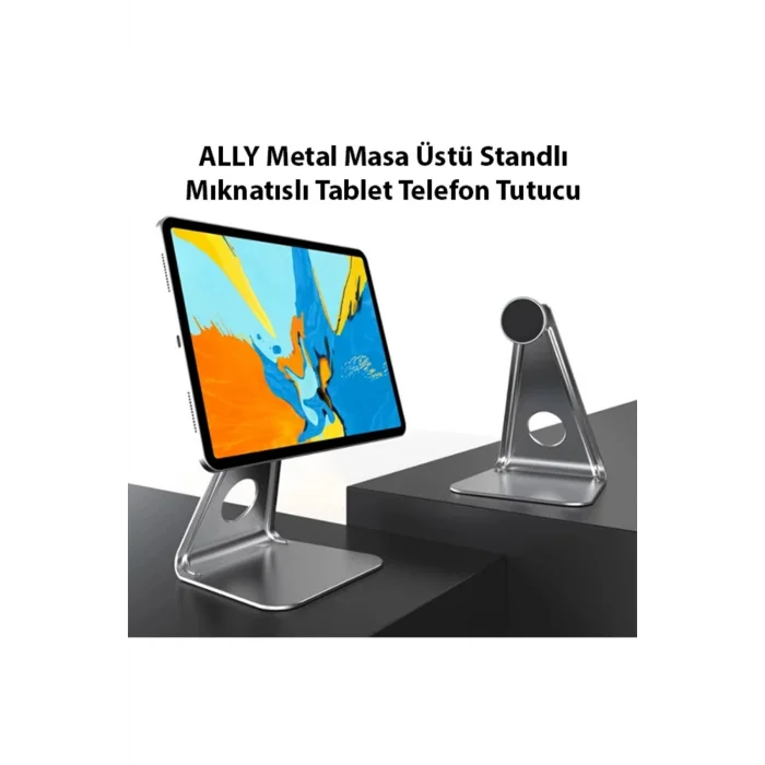 ALLY Metal Masa Üstü Standlı Mıknatıslı Tablet Telefon Tutucu-(5775) - EMTHBA3256-1020