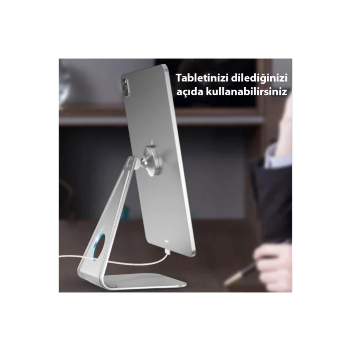 ALLY Metal Masa Üstü Standlı Mıknatıslı Tablet Telefon Tutucu-(5775) - EMTHBA3256-1020