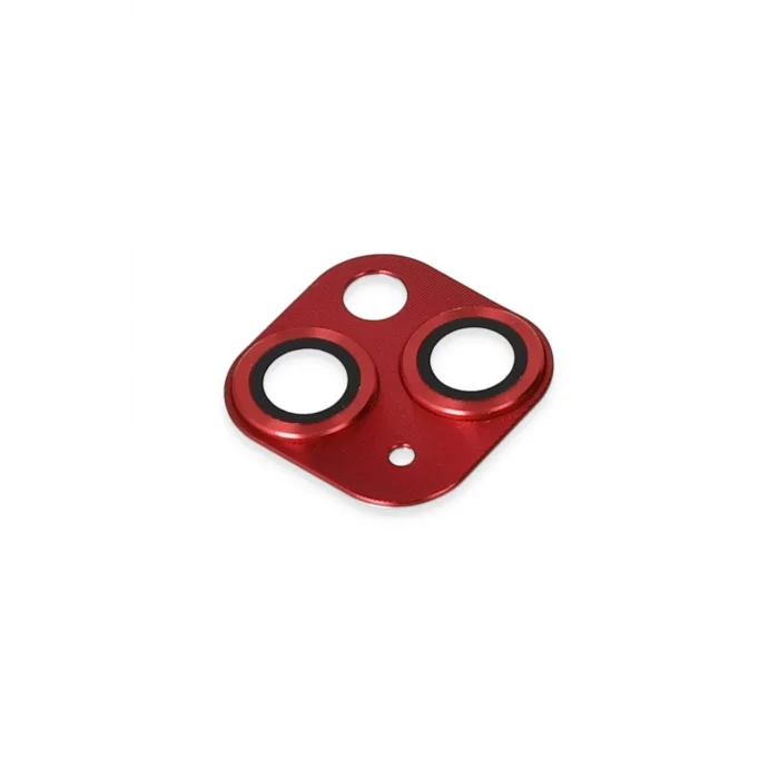 iPhone 13 Pers Alüminyum Kamera Lens - Kırmızı-(5796) - EMTHBA9245-6973