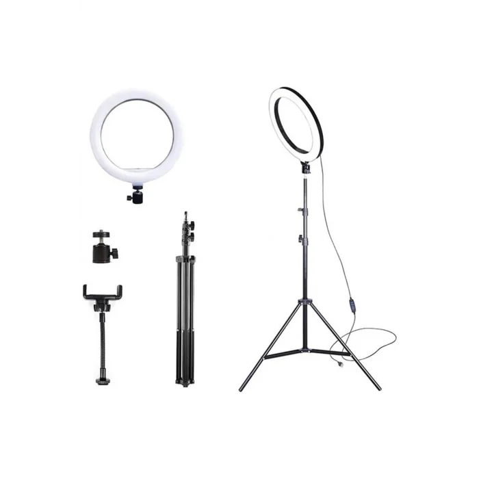 ALLY 10 İnch Halka Led Tripod(1.30M)Youtuber Video Selfie Stüdyo Makyaj Işığı- - EMTHBA6197-5