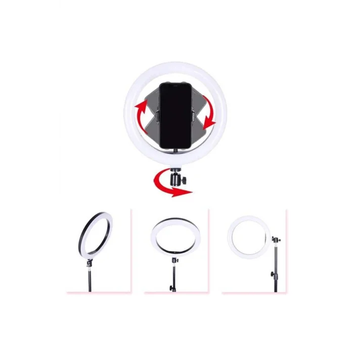 ALLY 10 İnch Halka Led Tripod(1.30M)Youtuber Video Selfie Stüdyo Makyaj Işığı- - EMTHBA6197-5
