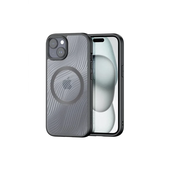 Dux Ducis iPhone 15 Plus Aimo Series MagSafe Premium Buzlu Sert PC-TPU Kılıf-(5775)