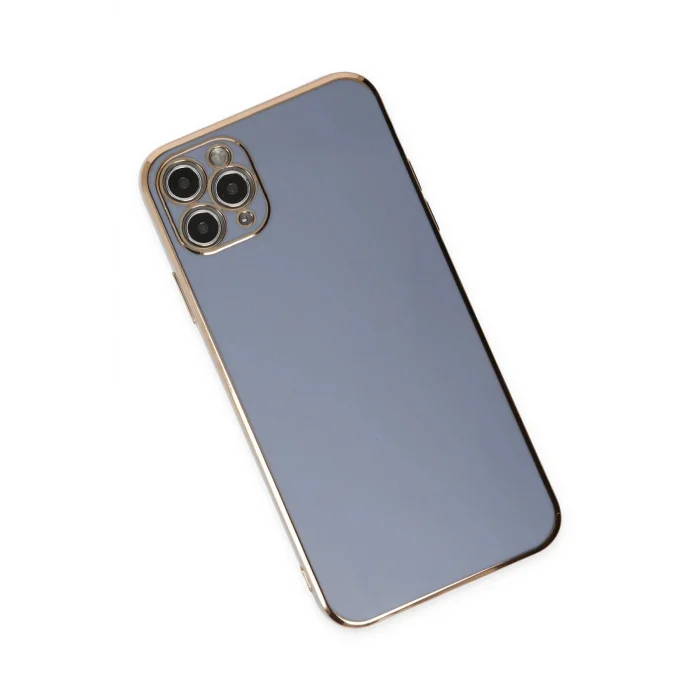 iPhone 11 Pro Max Kılıf Volet Silikon - Mavi-(5796) - EMTHBA1177-9897