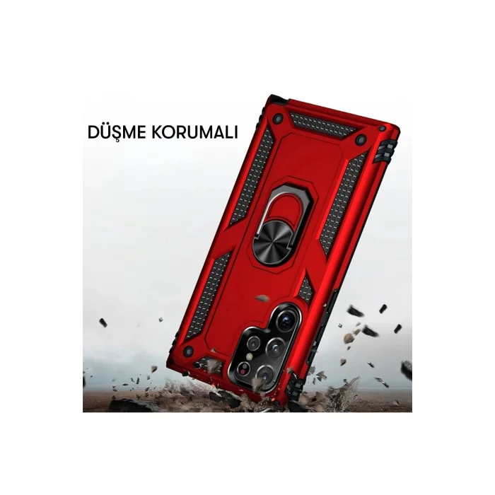 Samsung Galaxy A14 4G Kılıf Sofya Yüzüklü Silikon Kapak - Lacivert-(5796) - EMTHBA1325-6037