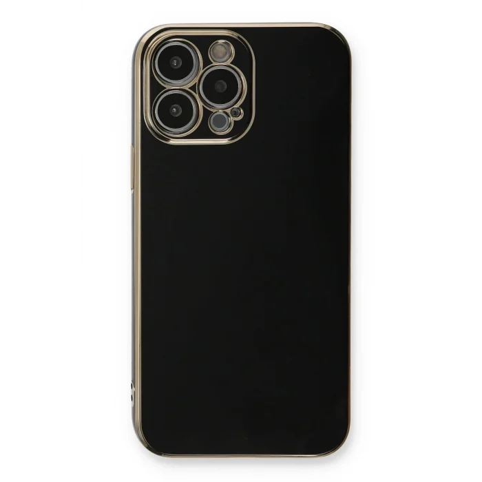 iPhone 13 Pro Kılıf Volet Silikon - Siyah-(5796) - EMTHBA7632-6143