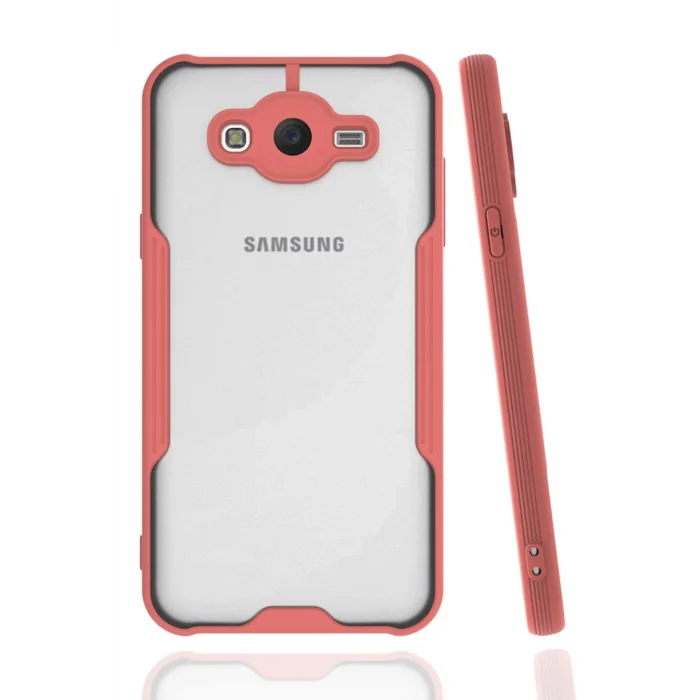Samsung Galaxy J7 Kılıf Platin Silikon - Pembe-(5796) - EMTHBA2048-1283