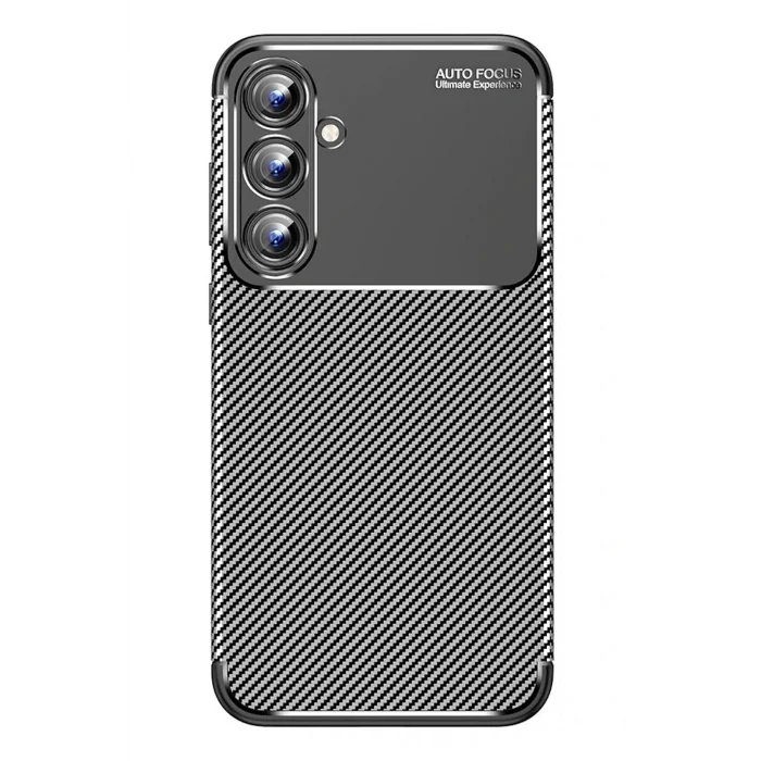 Samsung Galaxy A15 4G Kılıf Auto Focus Karbon Kapak - Siyah-(5796) - EMTHBA2617-3663