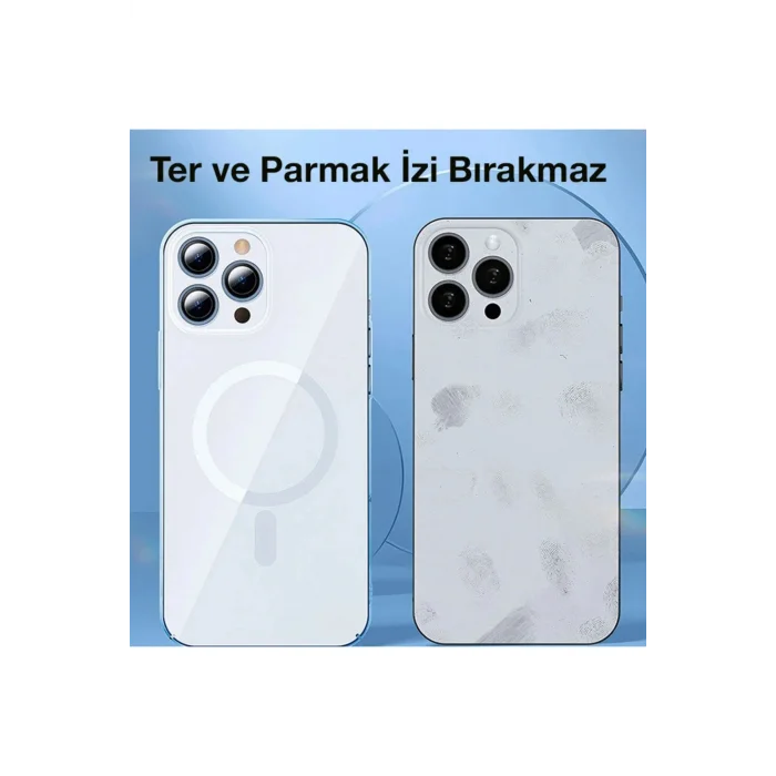 Crystal iPhone 13 Pro Magsafe Silikon Kılıf + Tempered Ekran Koruyucu Set-(5775) - AYS9888-5406