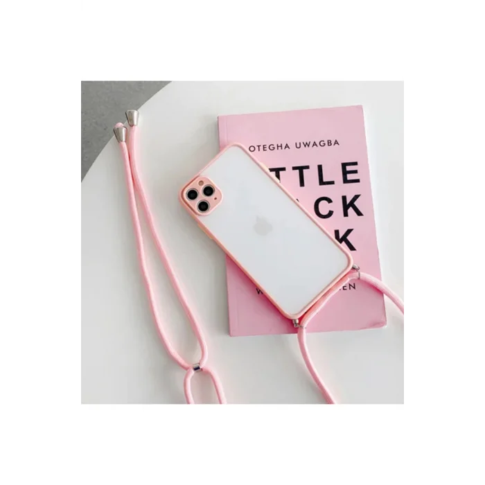 ALLY iPhone 12 Pro Max 6.7 Askılı Koruyucu Silikon Kılıf-(5775) - EMTHBA2914-8028