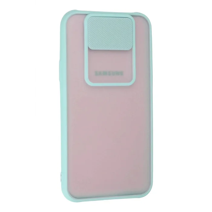 Samsung Galaxy J7 Kılıf Palm Buzlu Kamera Sürgülü Silikon - Turkuaz-(5796) - EMTHBA6894-7490