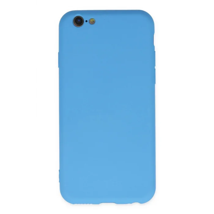 iPhone 6 Plus Kılıf Nano içi Kadife Silikon - Mavi-(5796) - EMTHBA1273-9726