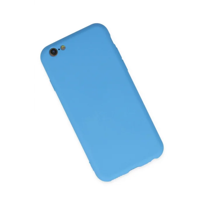 iPhone 6 Plus Kılıf Nano içi Kadife Silikon - Mavi-(5796) - EMTHBA1273-9726