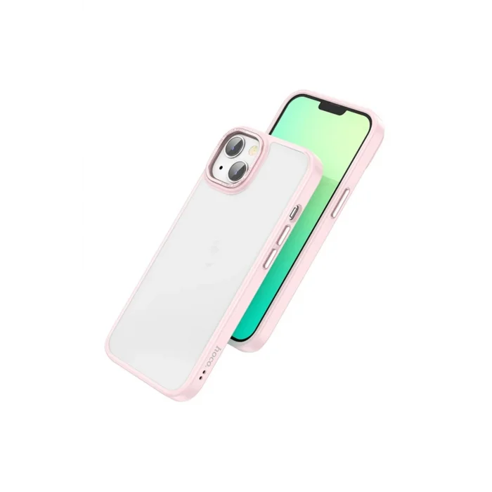 Hoco iPhone 14 Plus Golden Shield Frosted Silikon Telefon Kılıfı-(5775) - TNX2961-3209