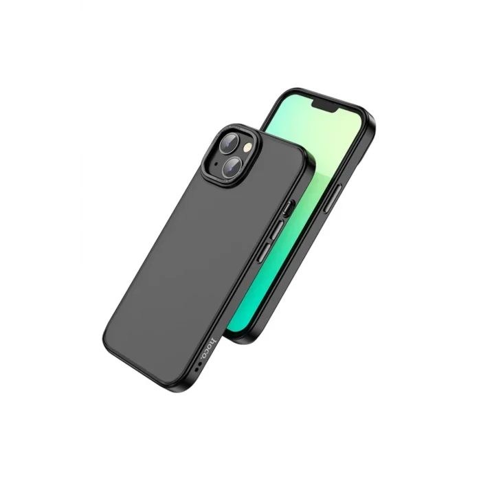 Hoco iPhone 14 Plus Golden Shield Frosted Silikon Telefon Kılıfı-(5775) - TNX2961-3209