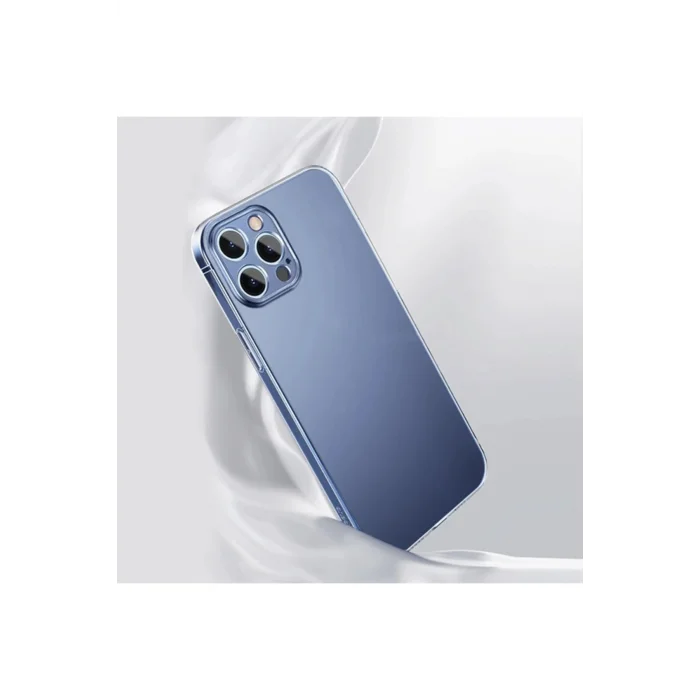 Simple Case İPhone 12 Pro Max  uyumlu 6.7 İnce Şeffaf Silikon Kılıf-(5775) - HRN1015-4198