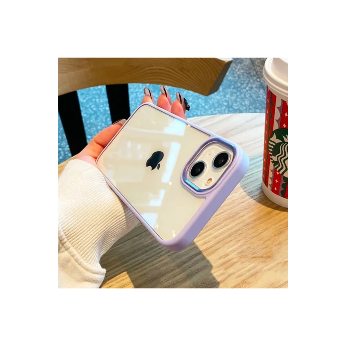 Ally iPhone 13 Pro 6.1inç Kılıf Parlak Renkli Çerçeveli Ultra Lüx TPU Silikon - EMTHBA9249-6