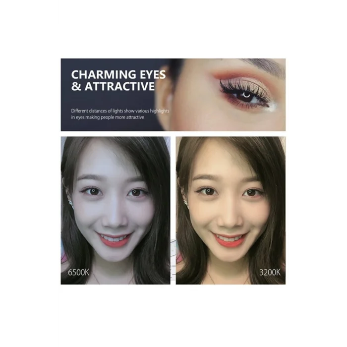 PULUZ 6.2CM PKT3032 Led Işık 16cm Stand YoutuberCanlı Yayın Selfie TikTok Makeup - Ckg2843-9996