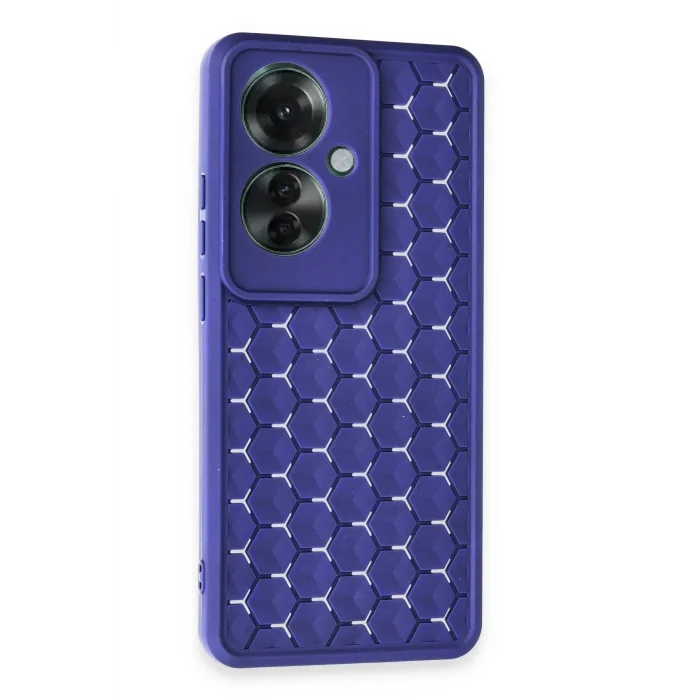 Oppo Reno 11F Kılıf Petek Silikon Kapak - Lacivert-(5796) - EMTHBA3355-3217