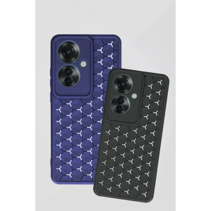 Oppo Reno 11F Kılıf Petek Silikon Kapak - Lacivert-(5796) - EMTHBA3355-3217