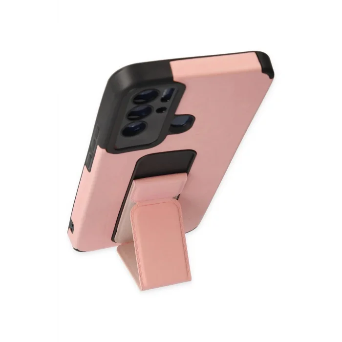 Tecno Pova Neo Kılıf Mega Standlı Silikon - Pudra-(5796) - EMTHBA7325-4724