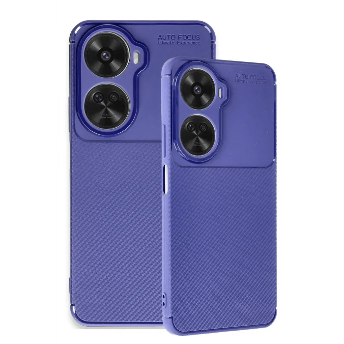 Huawei Nova 12 SE Kılıf Auto Focus Karbon Kapak - Lacivert-(5796) - EMTHBA6242-8917