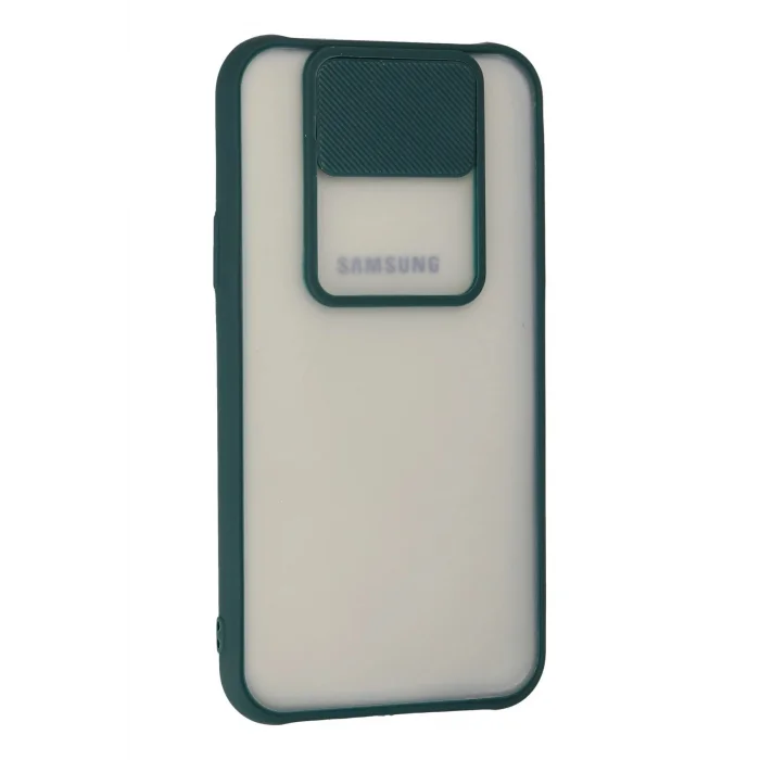 Samsung Galaxy J7 Kılıf Palm Buzlu Kamera Sürgülü Silikon - Yeşil-(5796) - EMTHBA1739-9979