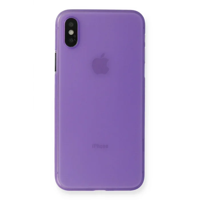 iPhone XS Max Kılıf PP Ultra İnce Kapak - Mor-(5796) - EMTHBA6432-5721