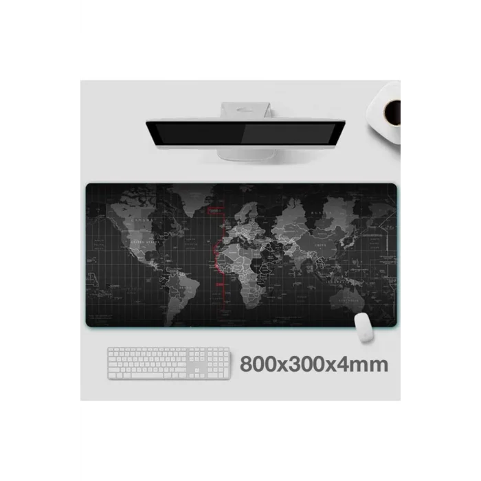 ALLY Dünya Desenli RGB Led Işıklı Oyuncu Mouse Pad 300*800*4MM-(5775)