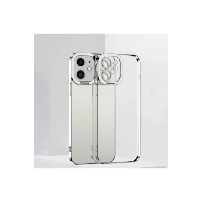 ALLY Fashion Series iPhone 11 6.1inç Kılıf Renkli Kenar Lazer Çerçeveli Silikon - EMTHBA8597-1