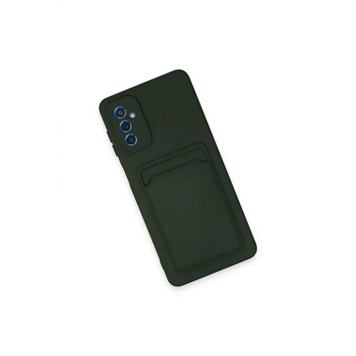 Samsung Galaxy A14 4G Kılıf Kelvin Kartvizitli Silikon - Koyu Yeşil-(5796) - EMTHBA8225-7407