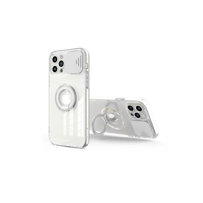 Ally iPhone 11 Pro 5.8inç Kılıf Sürgülü Kamera Lens Korumalı Yüzük Standlı - EMTHBA2444-9